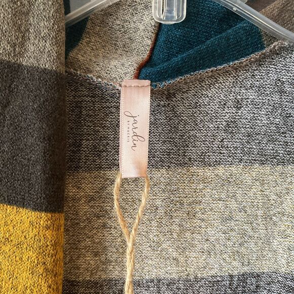 Jardin By Macris Women’s Medium Cardigan Open Front Striped NWT - Picture 2 of 11